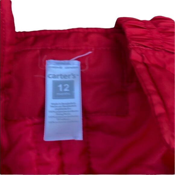 CARTER’S Heavyweight Skisuit Snow Suit Red and black Size 12 Months - Picture 6 of 6